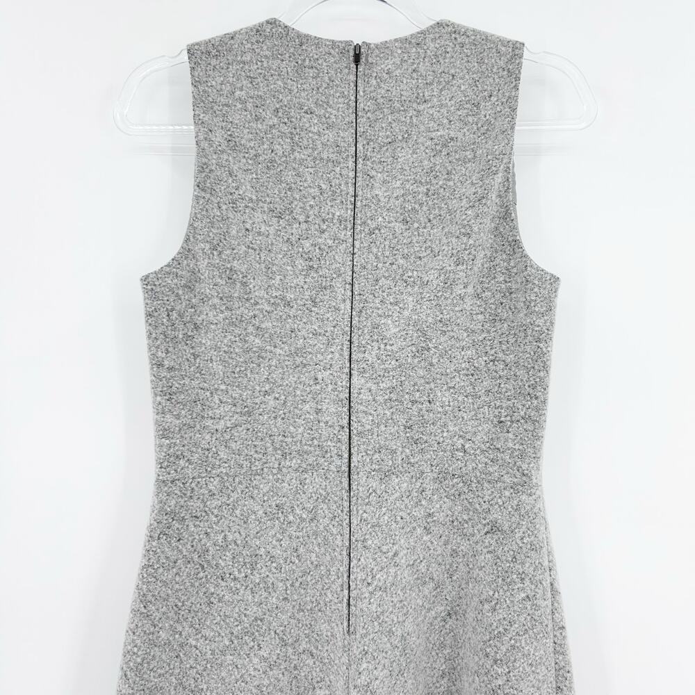 Theory Raneid K Wool Felt A-Line Dress Gray Sleeveless 6 Virgin Wool Minimalist - Picture 10 of 11
